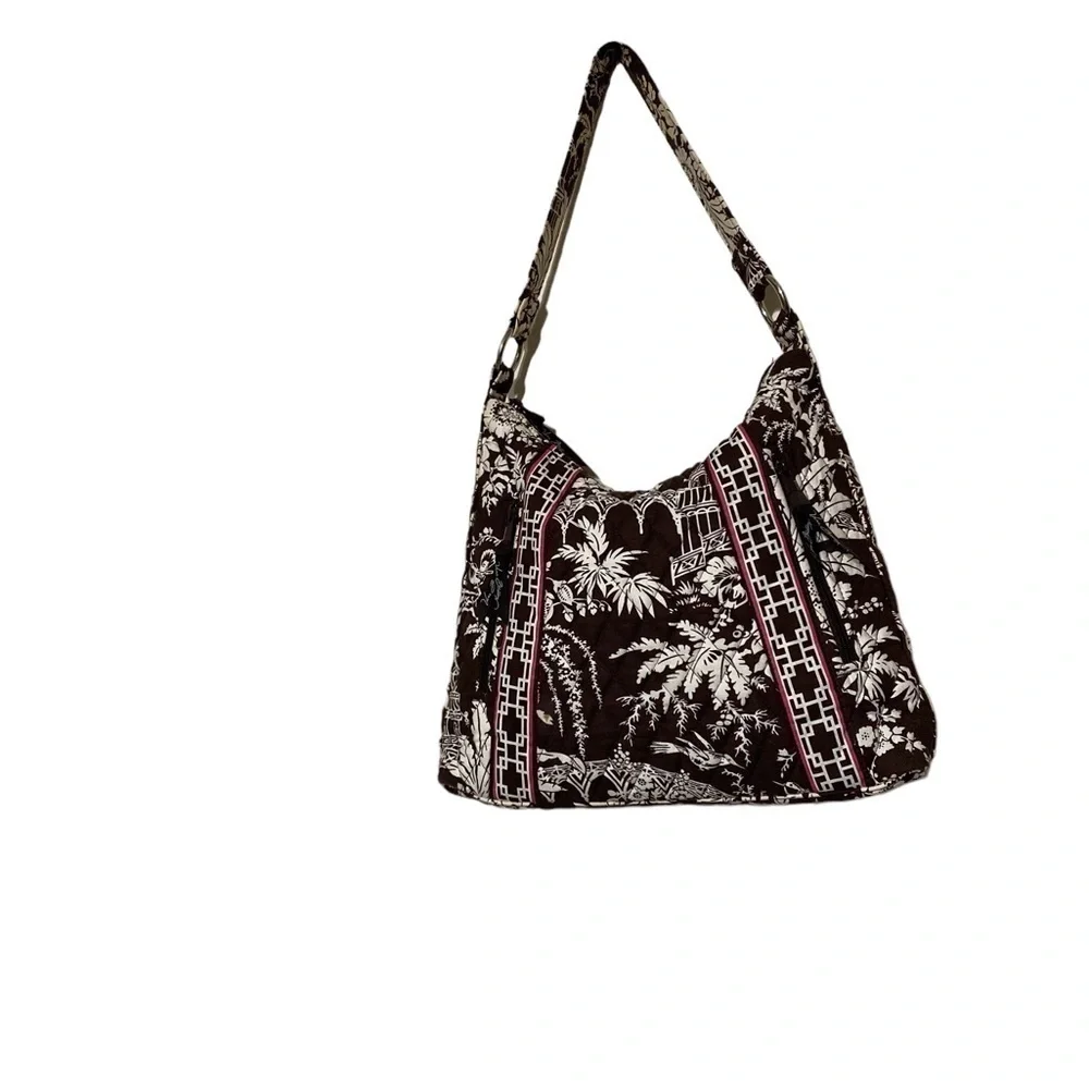Vera Bradley Imperial Toile Hobo, Shoulder,‎ Tote, Tropical, Floral, Leafy